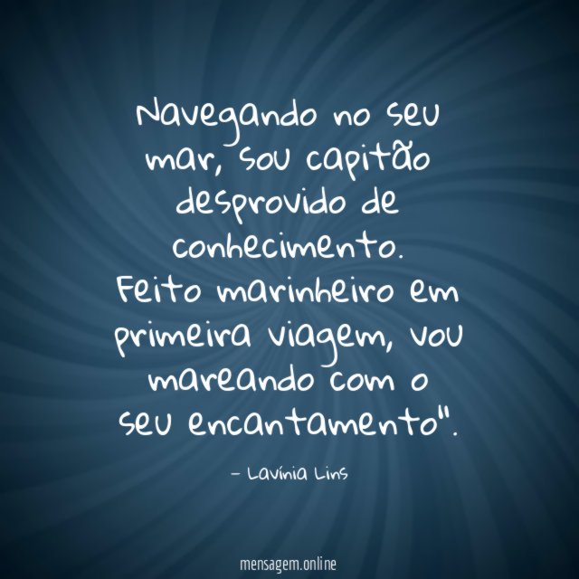 Navegando no seu mar