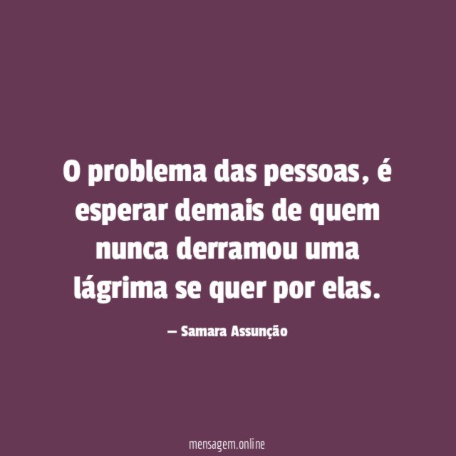 O problema das pessoas