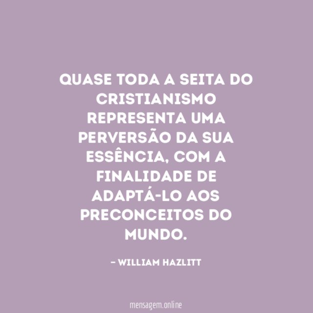 Quase toda a seita do cristianismo representa uma