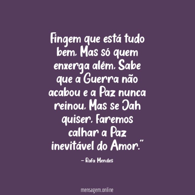 Fingem que está tudo bem