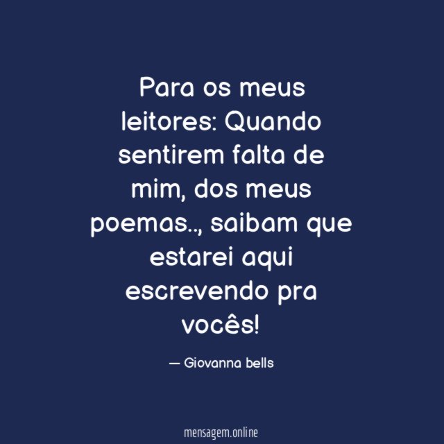 Para os meus leitores