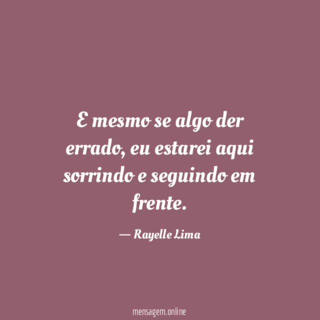 E mesmo se algo der errado