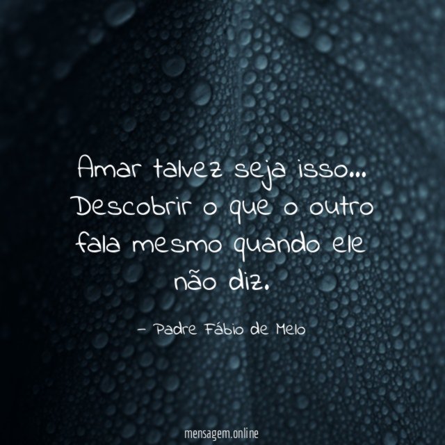 Amar talvez seja isso