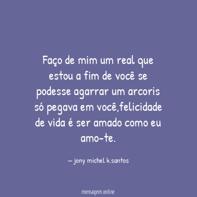 Faço de mim um real que estou a