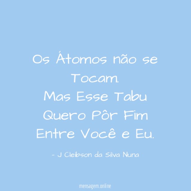Os Átomos não se Tocam.