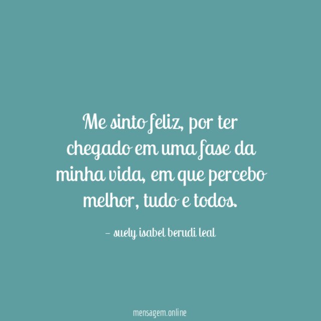 Me sinto feliz