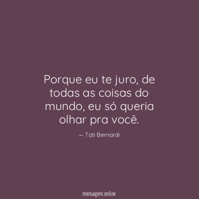 Porque eu te juro