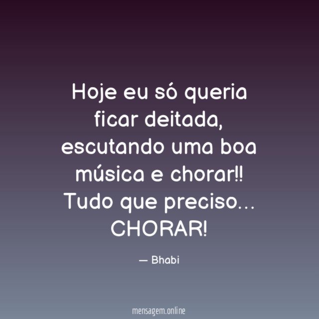 Hoje eu só queria ficar deitada