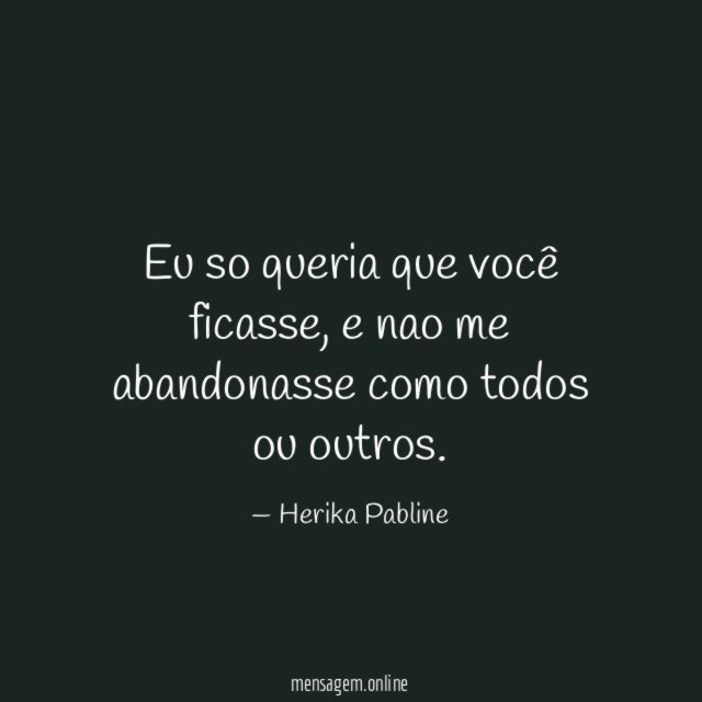 Eu so queria que você ficasse