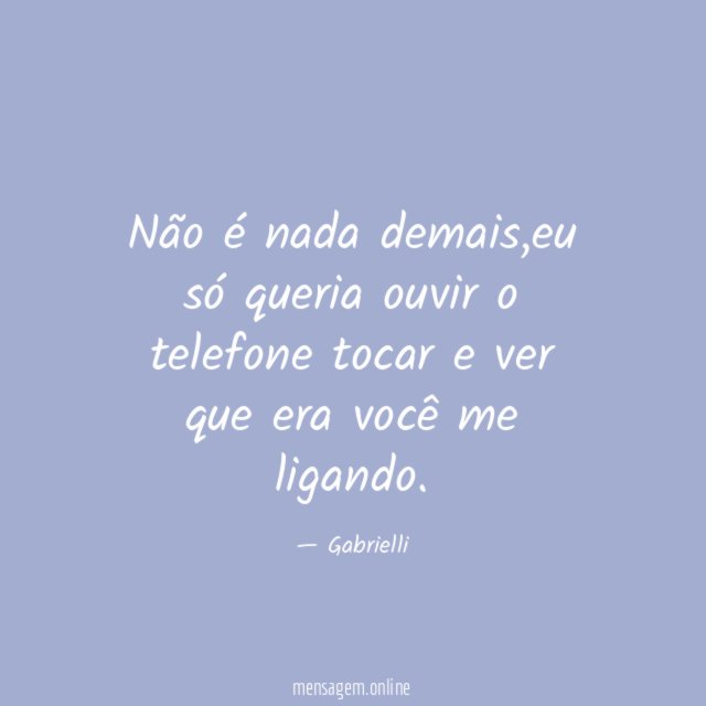 Não é nada demais
