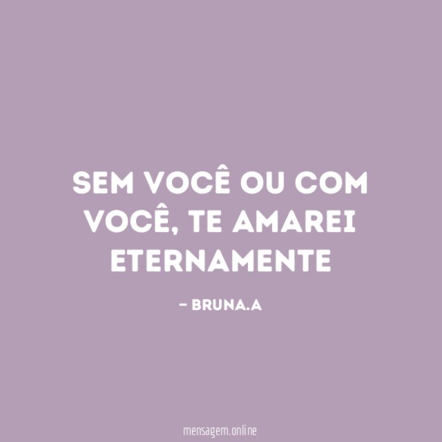 Sem você ou com você