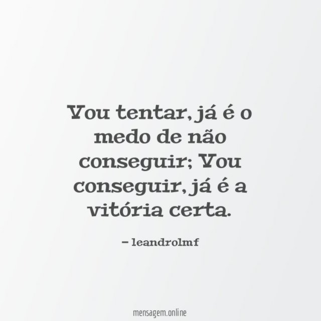 Vou tentar