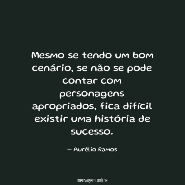 Mesmo se tendo um bom cenário