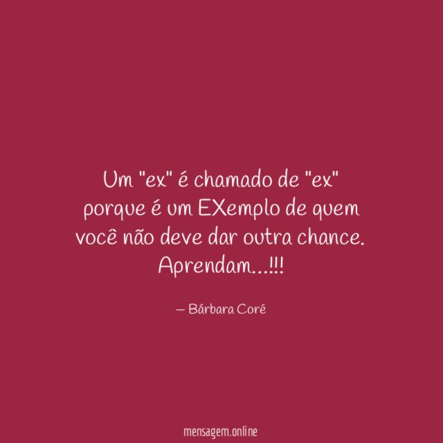 Um "ex" é chamado de "ex" porque é