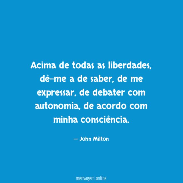 Acima de todas as liberdades