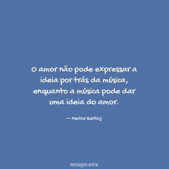 O amor não pode expressar a ideia por
