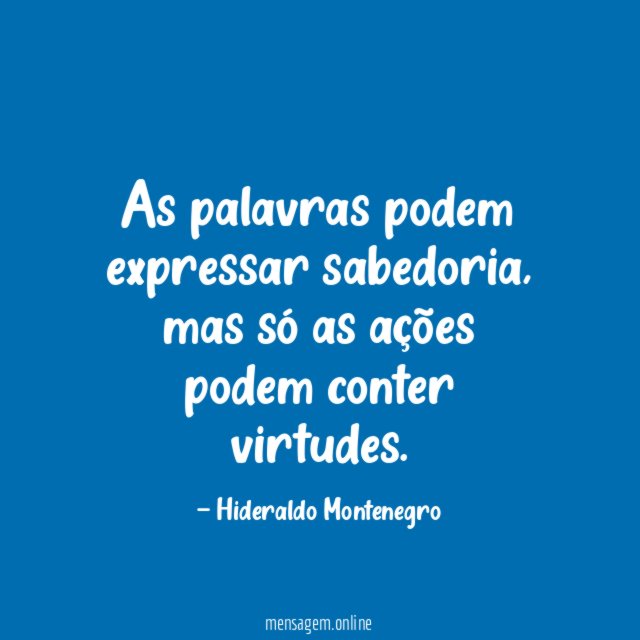 As palavras podem expressar sabedoria