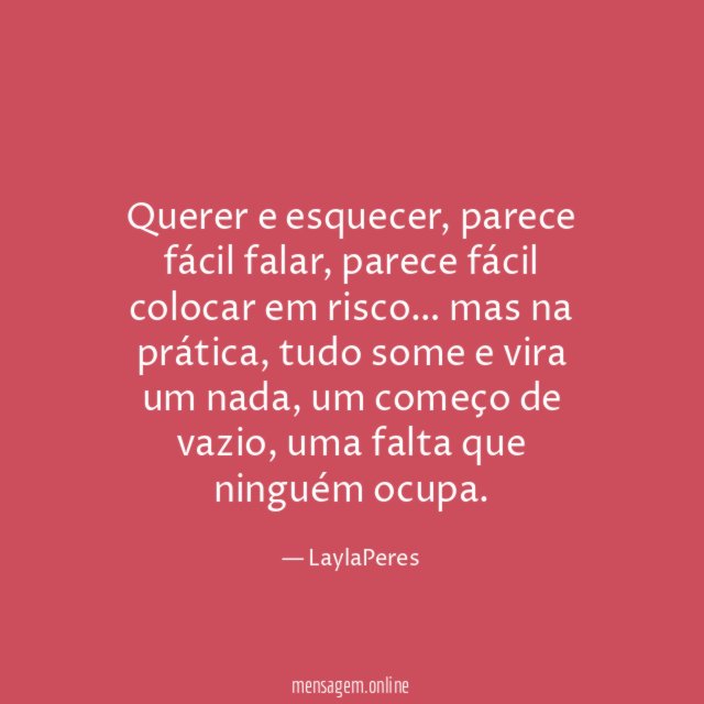 Querer e esquecer