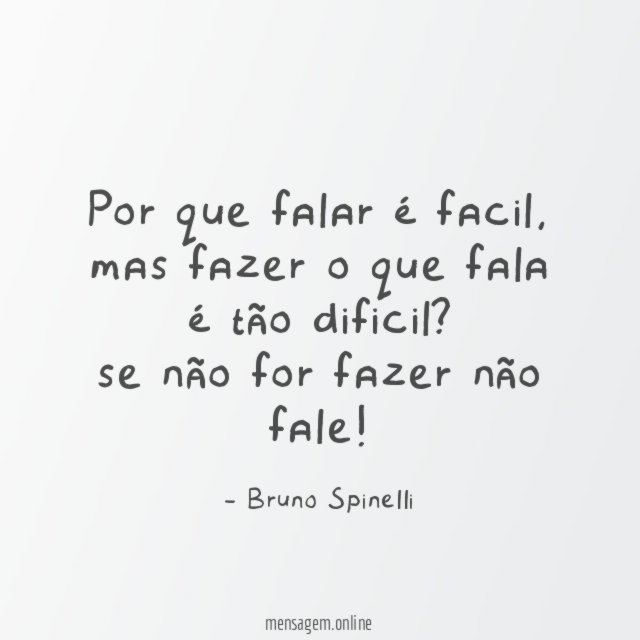 Por que falar é facil