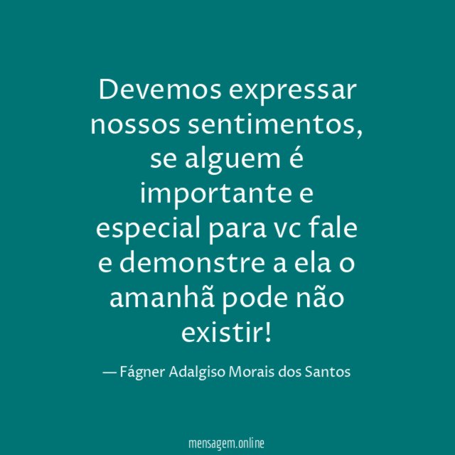 Devemos expressar nossos sentimentos