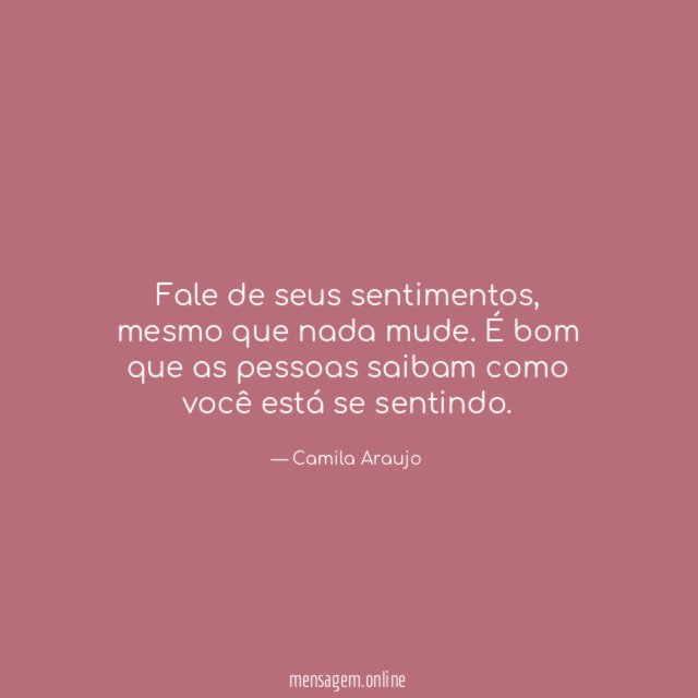 Fale de seus sentimentos