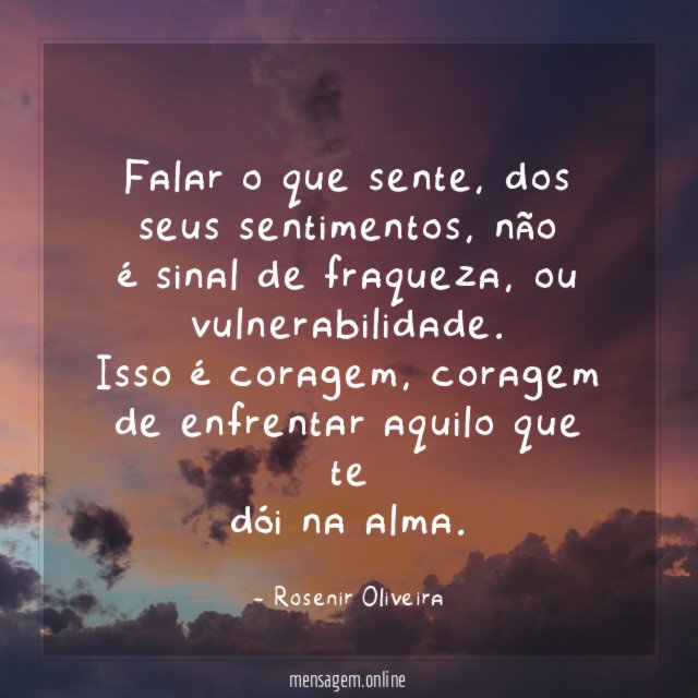 Falar o que sente