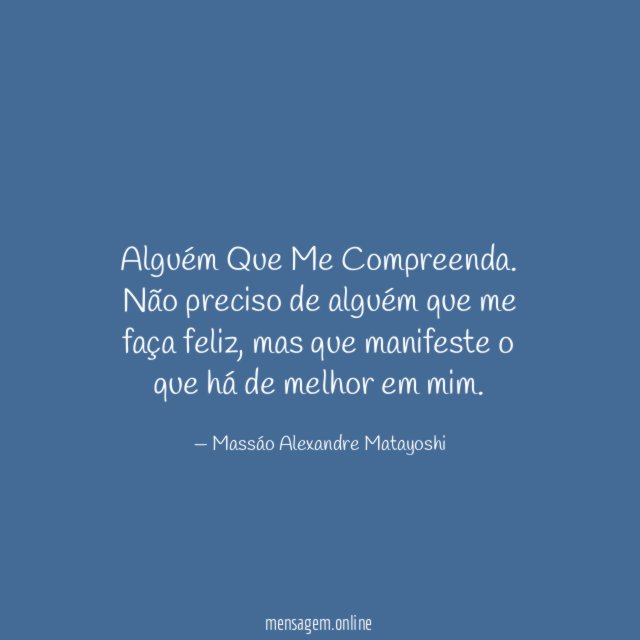Alguém Que Me Compreenda.