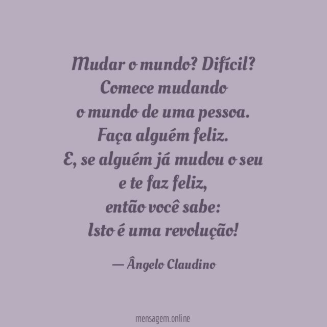Mudar o mundo