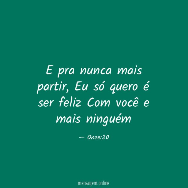 E pra nunca mais partir