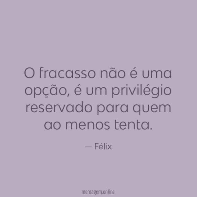 O fracasso não é uma opção