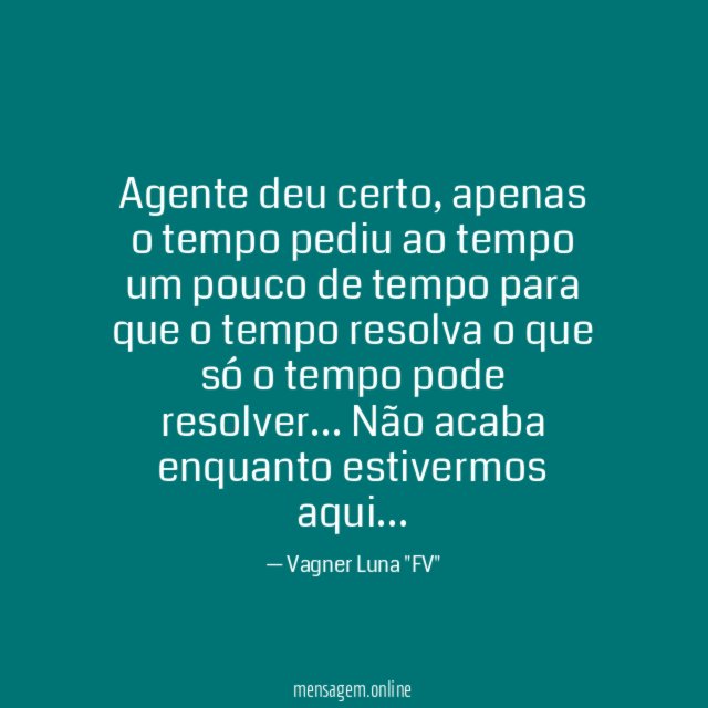 Agente deu certo