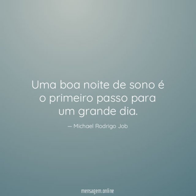 Uma boa noite de sono é o primeiro passo para um grande dia