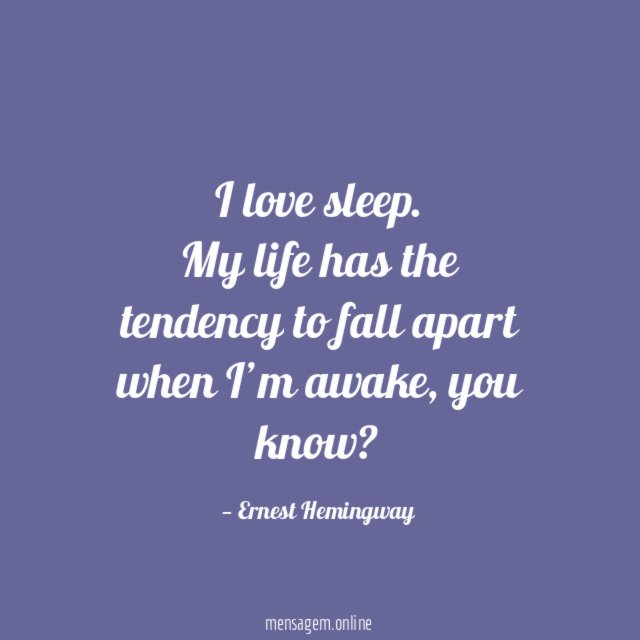 I love sleep