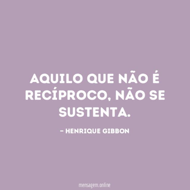 Aquilo que não é recíproco