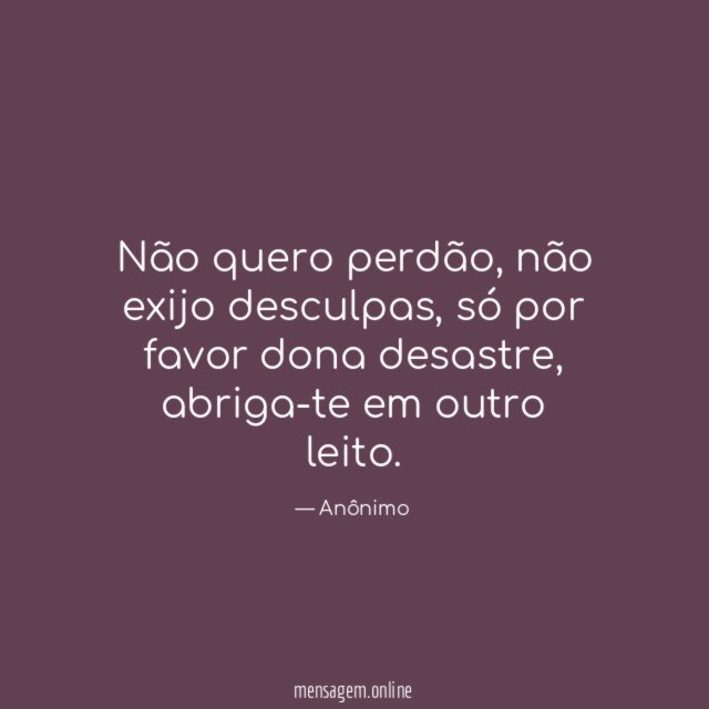 Não quero perdão