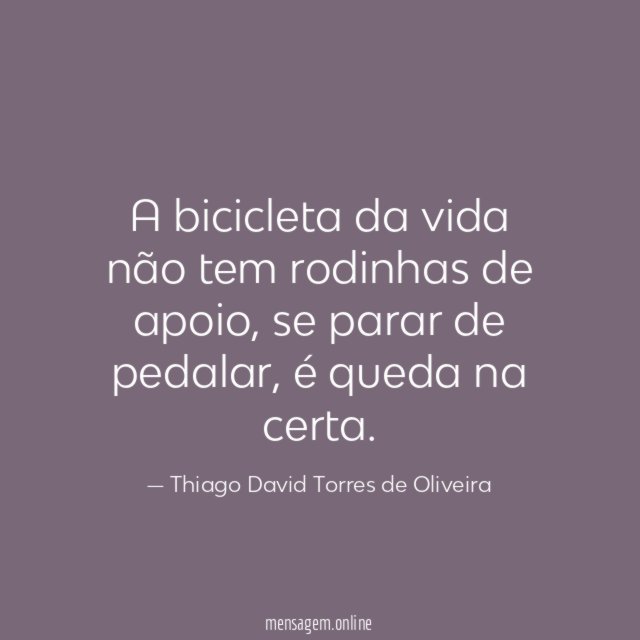 A bicicleta da vida não tem rodinhas de apoio
