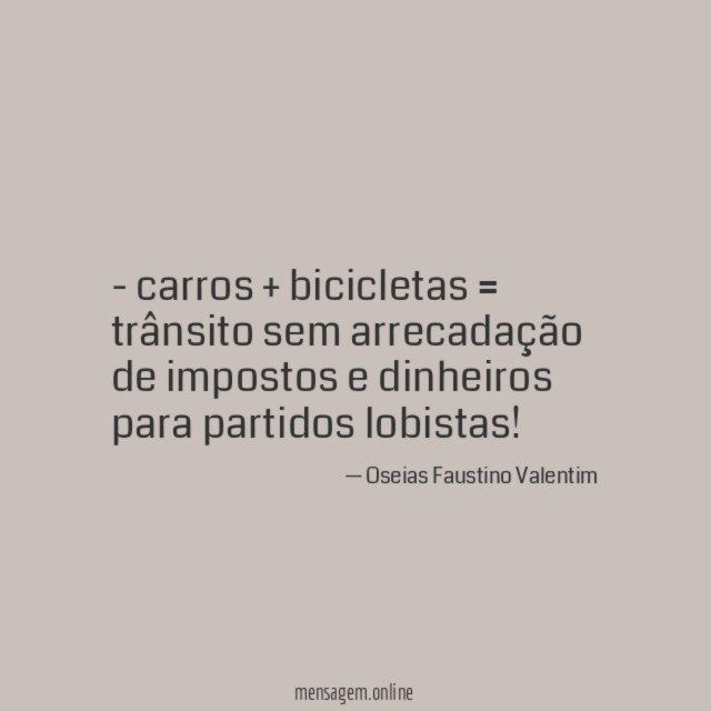 carros + bicicletas = trânsito sem