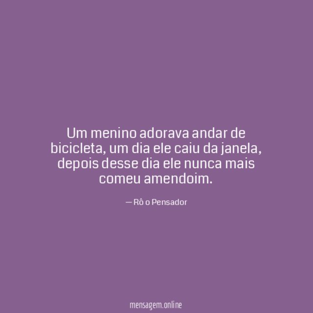 Um menino adorava andar de bicicleta