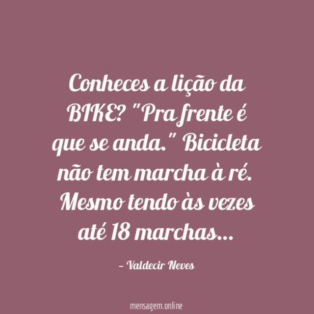 Conheces a lição da BIKE