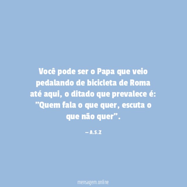 Você pode ser o Papa que veio pedalando