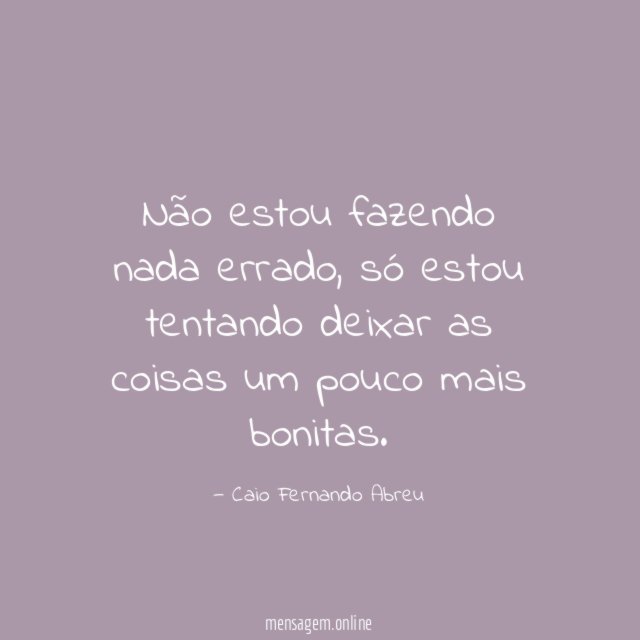 Não estou fazendo nada errado