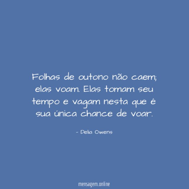 Folhas de outono não caem