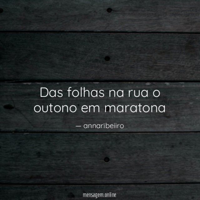 Das folhas na rua o outono em maratona