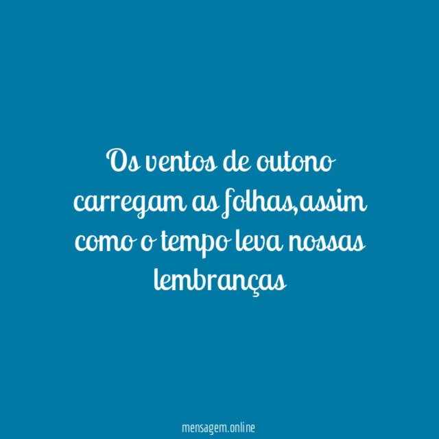Os ventos de outono carregam as folhas
