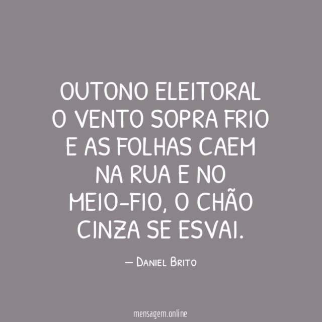 OUTONO ELEITORAL