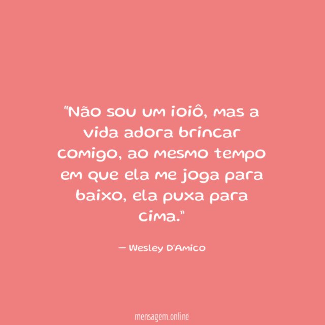 Não sou um ioiô