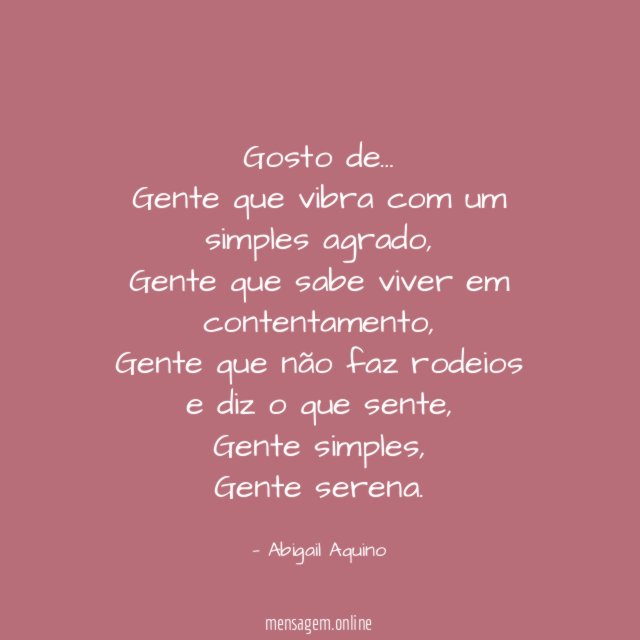 Gosto de…