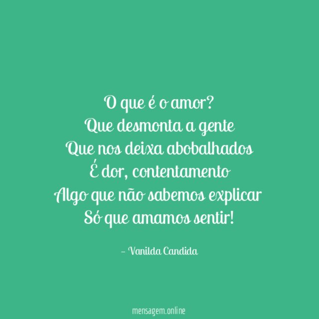 O que é o amor