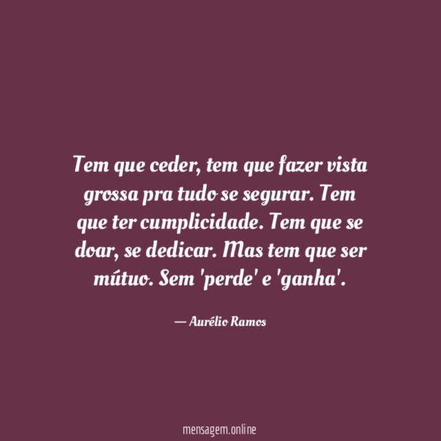 Tem que ceder