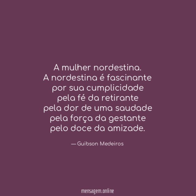A mulher nordestina.